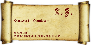 Keszei Zombor névjegykártya